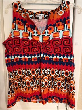 Harold's sleeveless top. 98% rayon & 2% Lycra.